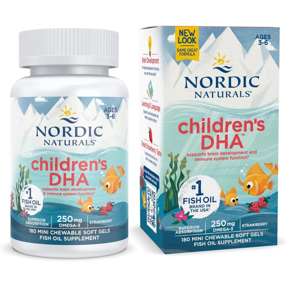 Nordic Naturals - Children's DHA 250 mg Strawberry - 90 kapsułek